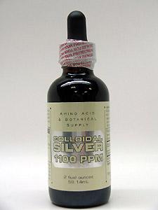 Colloidal Silver 1100 PPM 2 oz Amino Acid and Botanical Supply