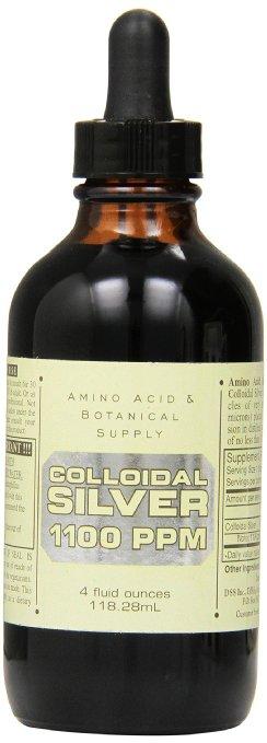 Colloidal Silver 1100 ppm 4oz Amino Acid and Botanical Supply