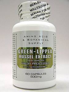 Green-Lipped Mussel Extract 500mg60caps Amino Acid and Botanical Supply