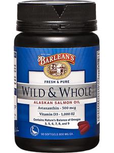 Wild and Whole Salmon Oil 90 gels Barlean's Organic Oils