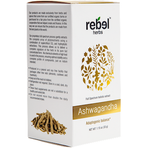 Ashwagandha Powdered 1.15 oz Rebel Herbs