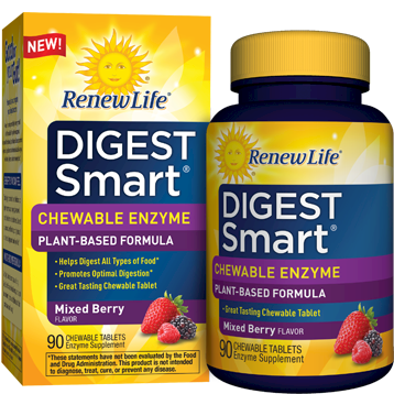 Digest Smart Chewable Berry 90 tabs Renew Life Formulas