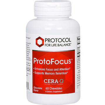 ProtoFocus Cera-Q Chocolate 60 chew tabs Protocol for Life Balance