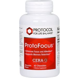 ProtoFocus Cera-Q Chocolate 60 chew tabs Protocol for Life Balance