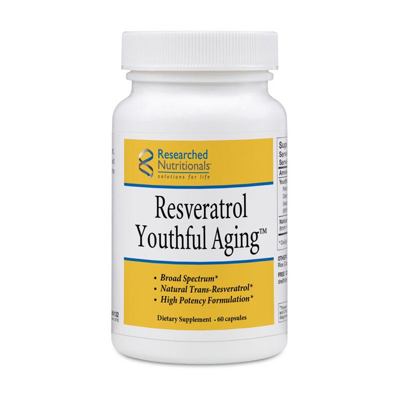 Resveratrol Youthful Aging - 60 capsules Researched Nutritionals