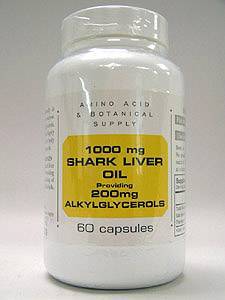 Shark Liver Oil 1000 mg 60 caps Amino Acid and Botanical Supply