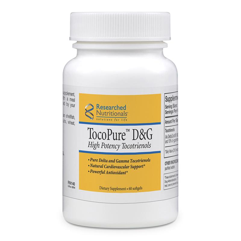 TocoPure D&G - GMO free - 60 softgels Researched Nutritionals