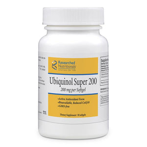 Ubiquinol Super 200 - GMO free - 30 softgels Researched Nutritionals