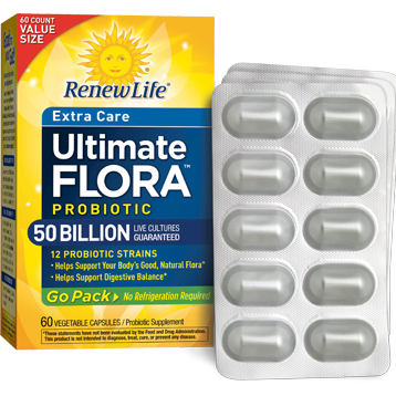 UF Extra Care GoPack 50 Billion 60 vcap Renew Life Formulas