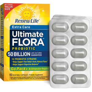 UF Extra Care GoPack 50 Billion 60 vcap Renew Life Formulas