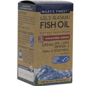 Wild AK Fish Oil Chol Supp 90 softgels Wiley's Finest