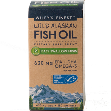 Wild Alaskan Fish Oil 180 mini sgels Wiley's Finest