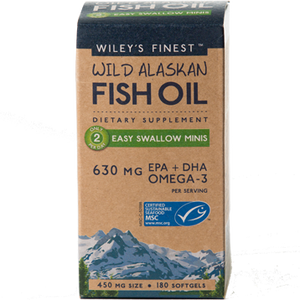 Wild Alaskan Fish Oil 180 mini sgels Wiley's Finest