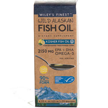 Wild Alaskan Fish Oil Kosher 4.23 fl oz Wiley's Finest