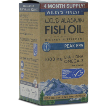 Wild Alaskan Peak EPA 120 softgels Wiley's Finest