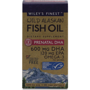 Wild Alaskan Prenatal DHA 180 softgels Wiley's Finest