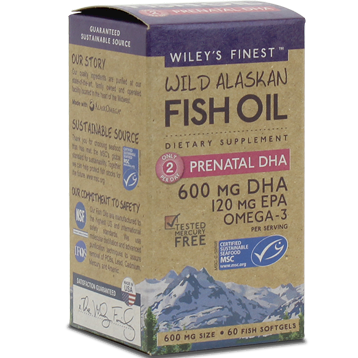 Wild Alaskan Prenatal DHA 60 softgels Wiley's Finest