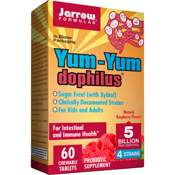 Yum-Yum Dophilus Raspberry 60 tabs Jarrow Formulas